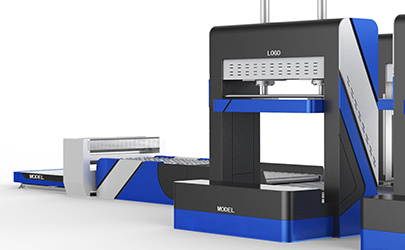 鋸床生產線外觀工業設計-自動化設備外觀設計